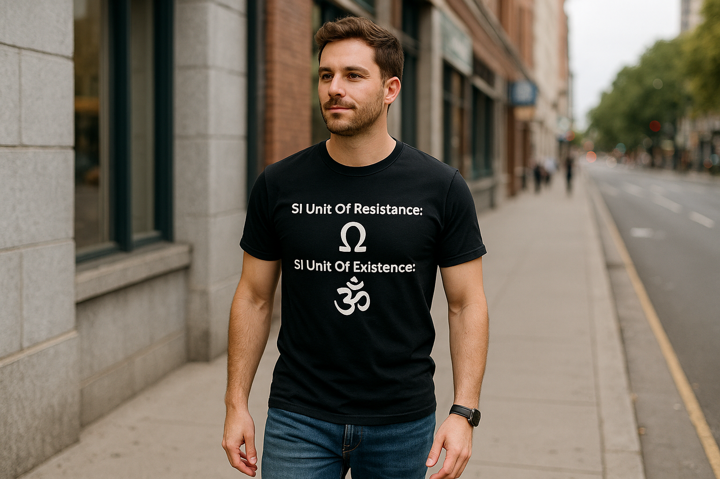 SI Unit of Existence: OM™ – Spiritual Science Tee